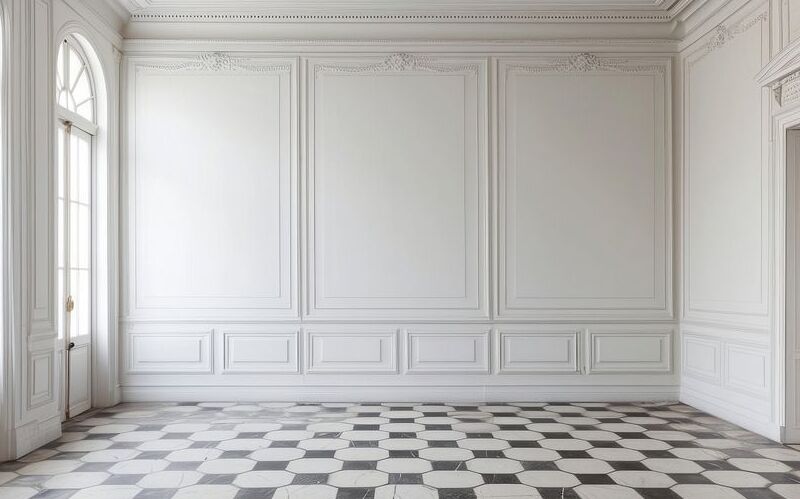 Before: Photorealistic living room interior render