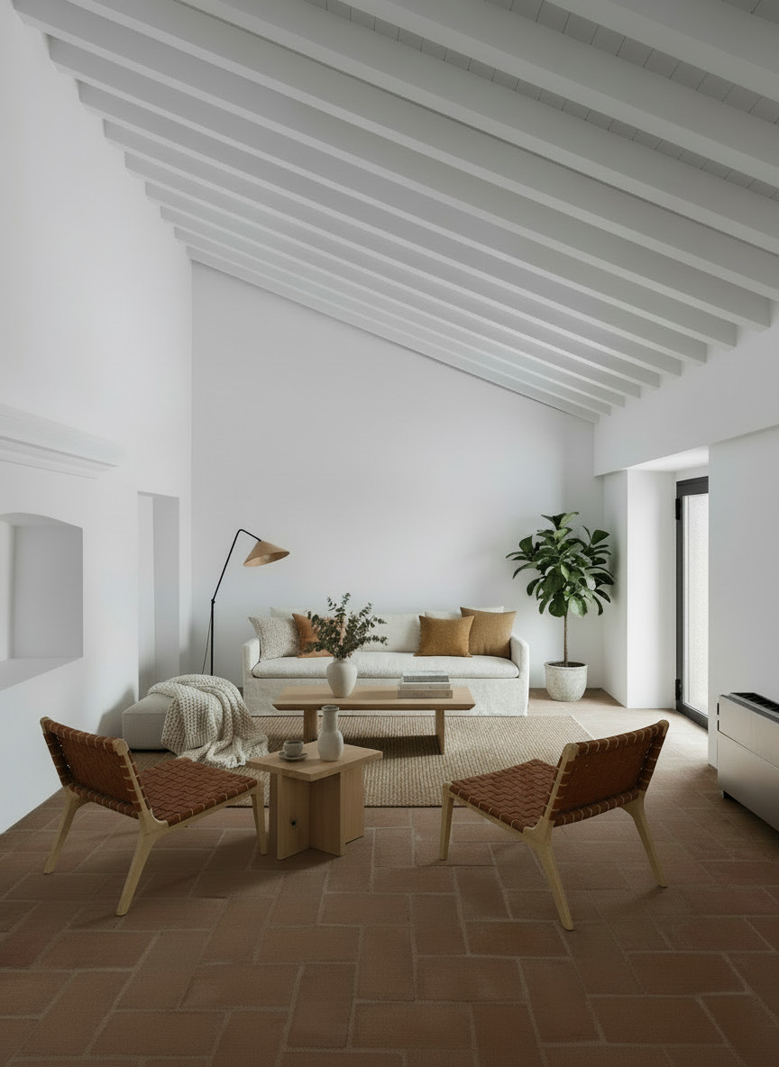 AI-furnished empty room render