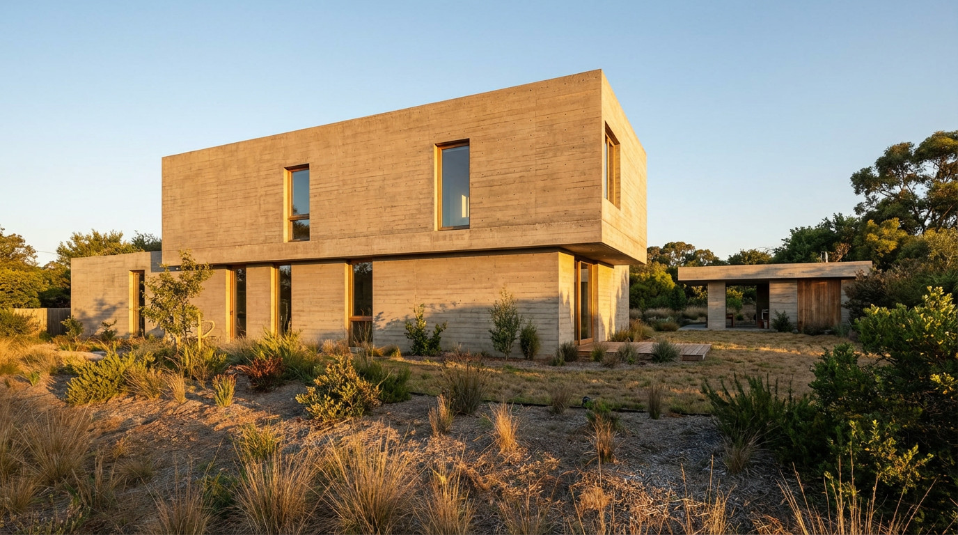Modern house exterior visualization