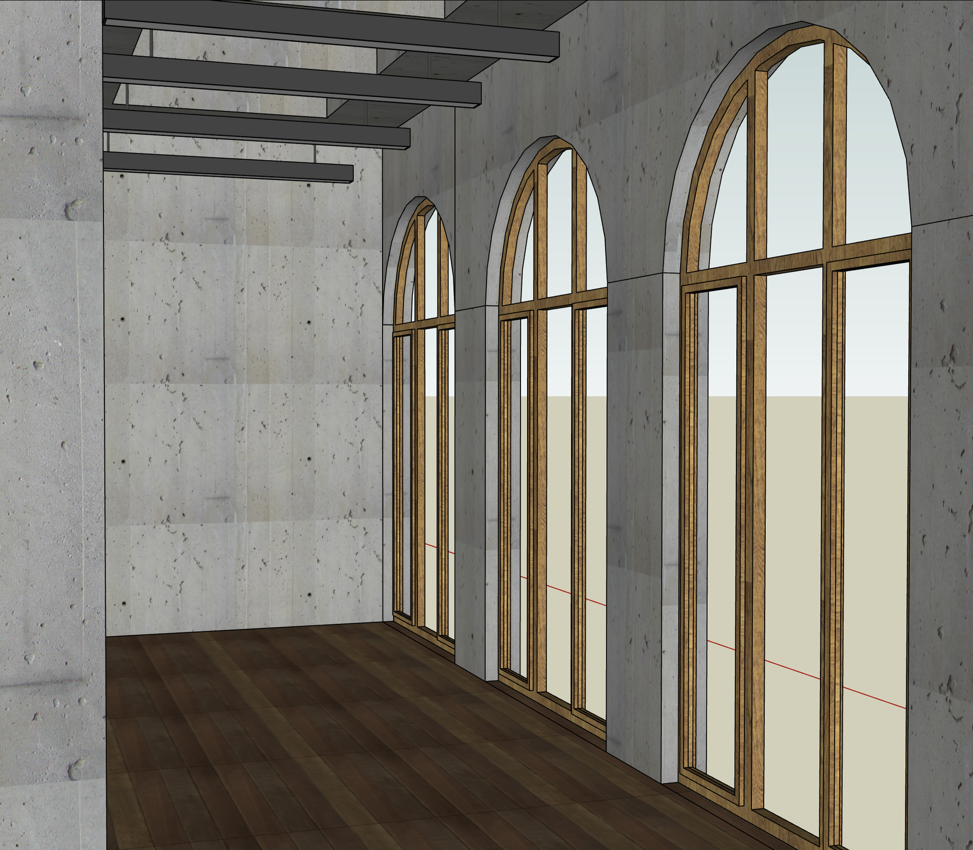 Before: Architectural elevation render